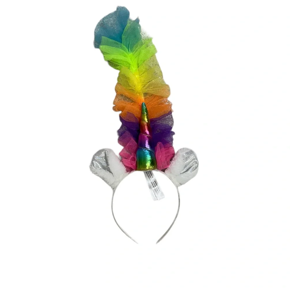 Unicorn Headband with Tulle Tail